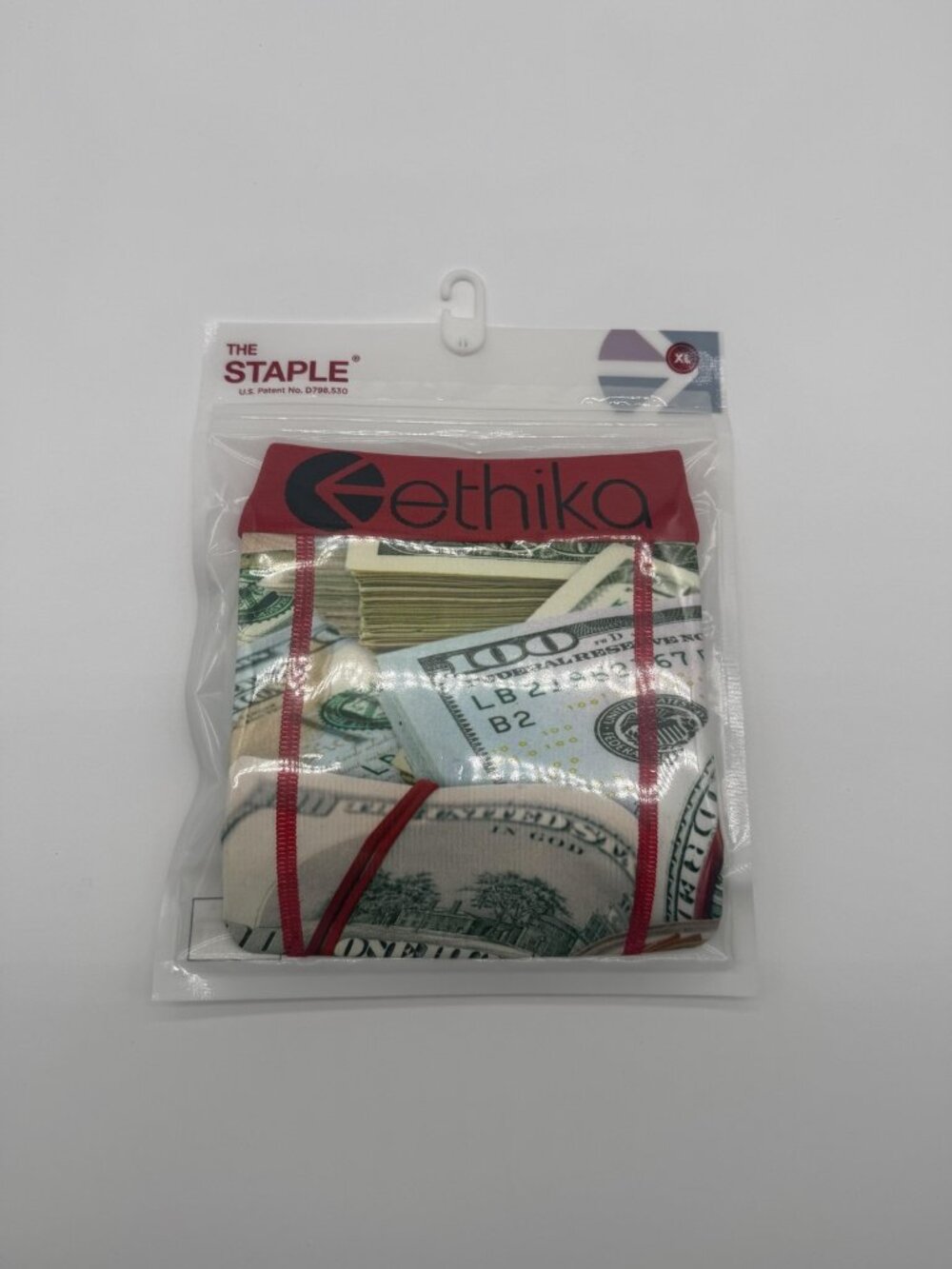 New Ethika The Staple Fit Boxer Briefs Men's Size XL Money Print Underwear